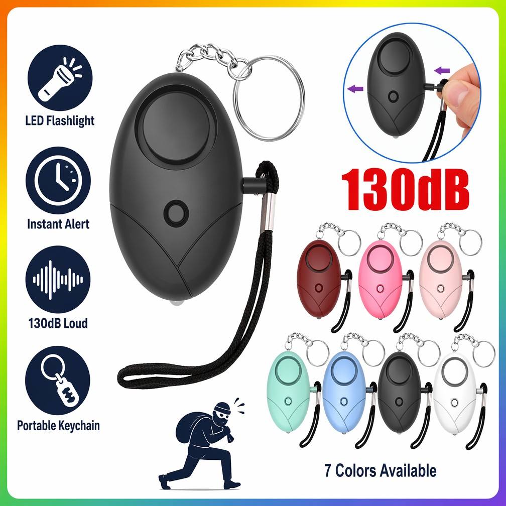 Personal Alarm Keychain - Персональная сигнализация 130 дБ на брелоке: