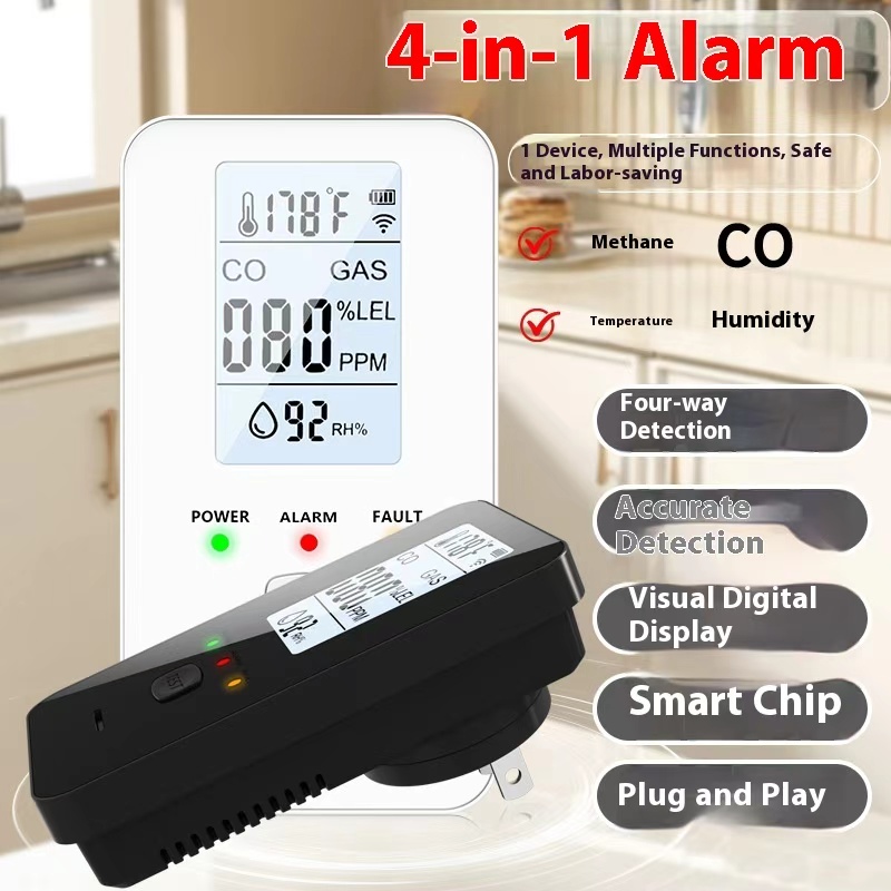 Детектор газа 4 в 1, сигнализа – обзор и цена Co Detector Plug