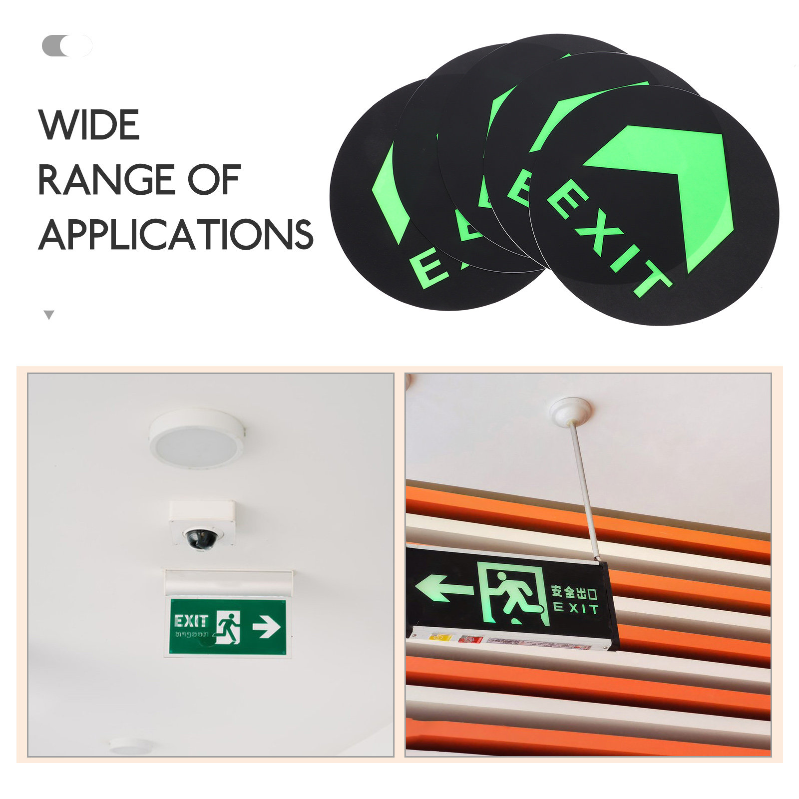 5 шт. светящихся в темноте нак – обзор и цена Emergency Exit Sign