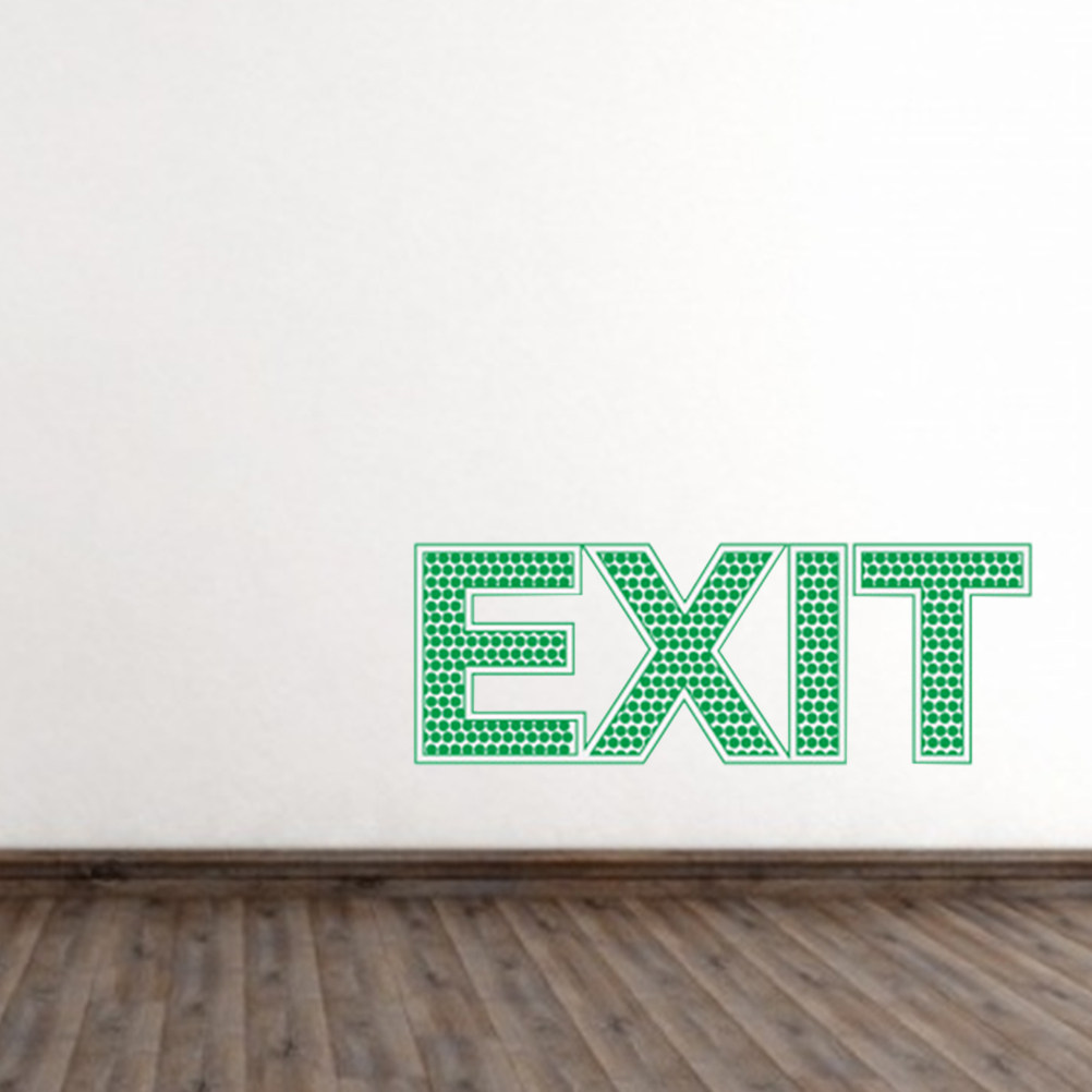 Светящаяся в темноте наклейка  – обзор и цена Emergency Exit Sign