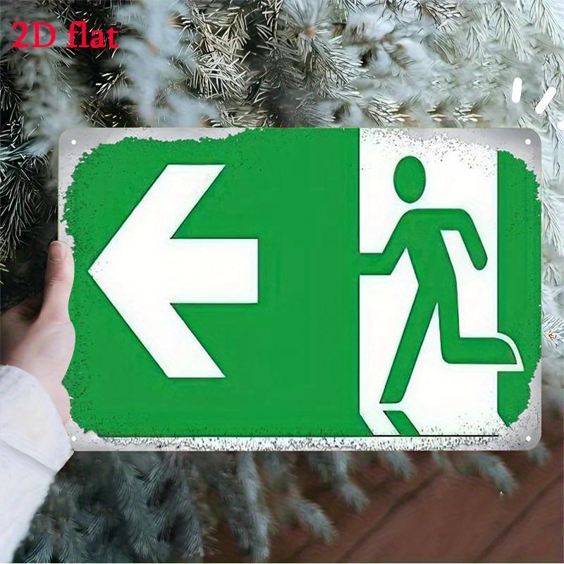 Металлический знак эвакуации - – обзор и цена Emergency Exit Sign